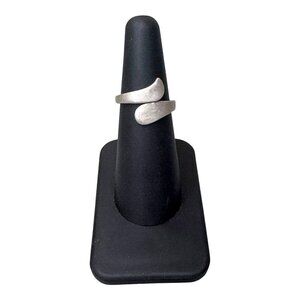 Vintage Sterling Silver Siam Ring Size 5.5 Wrap Wave Modernist Brutalist Boho
